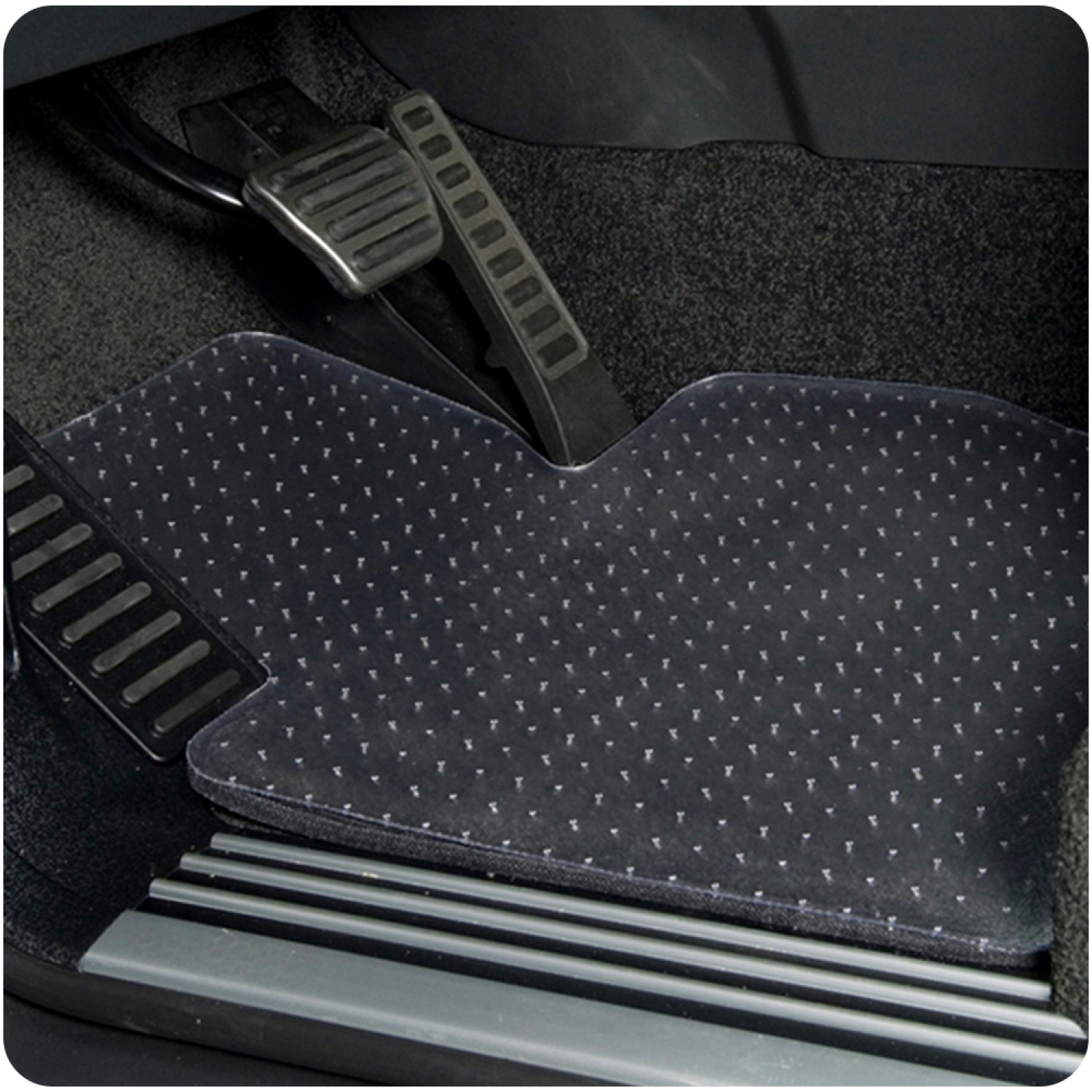 Clear Nibbed Designer Floor Mats 