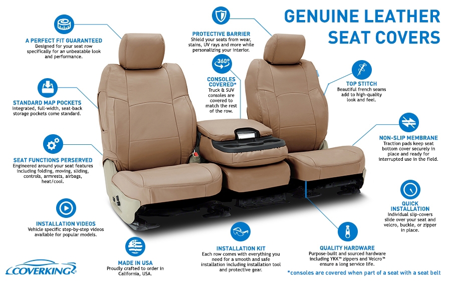 Genuine Leather Seat Cover Features