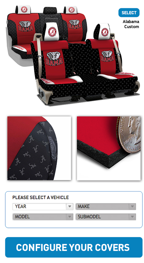 Configure your University of Alabama custom seat covers