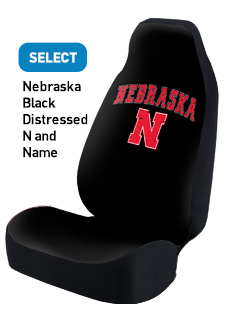 Nebraska Black Distressed N and Name