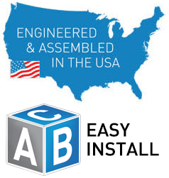 Engineered & assembled in the USA. Easy install.